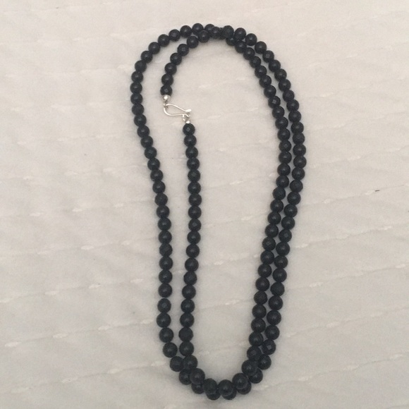 Black Onyz necklace with Sterling Silver clasp. - Picture 11 of 16